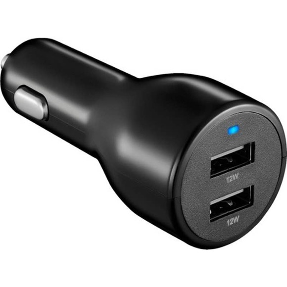 Insignia™ - 24 W Vehicle Charger with 2 USB Ports - Black - Picture 3 of 5